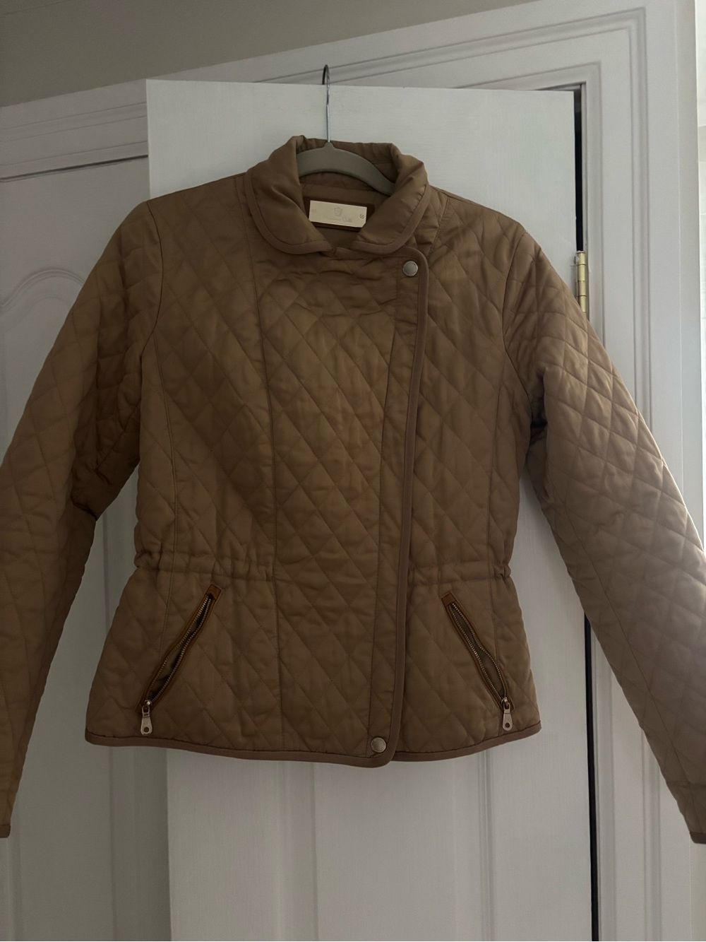 Massimo Dutti Quilted Puffer Jacket in Tan - Picture 10 of 10